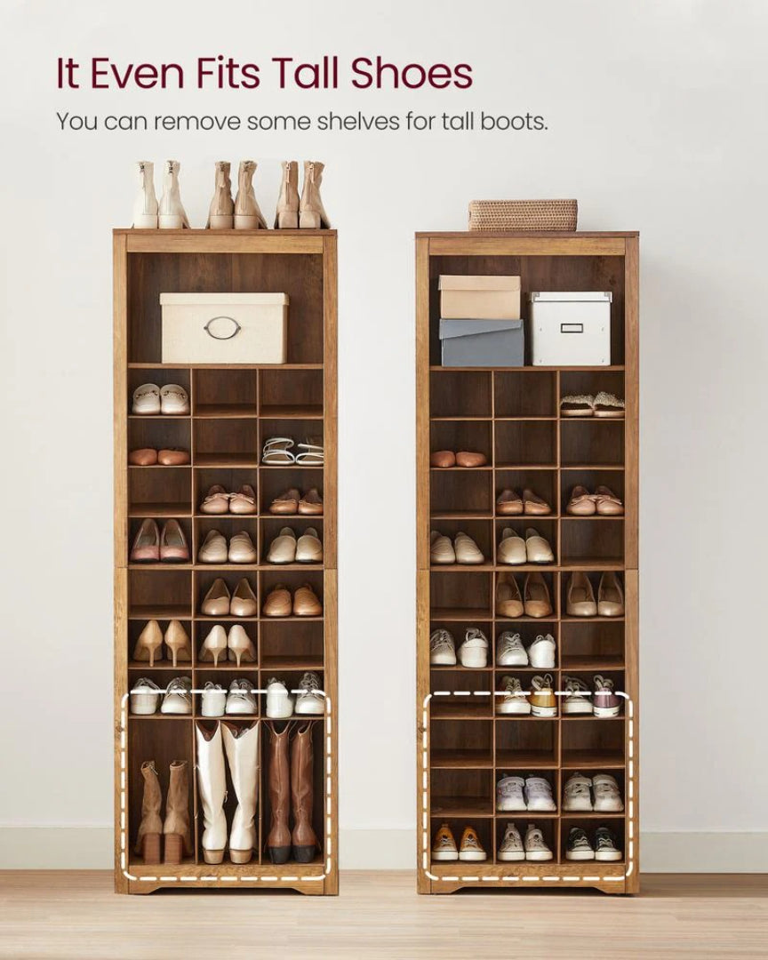 10 Tier Shoe Rack Organizer With Storage Compartments – product view 4 | Ridgefield Furniture