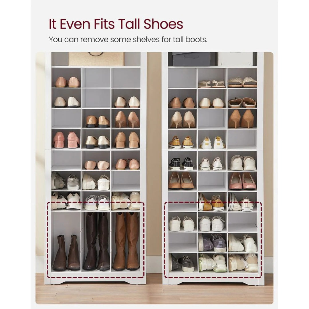 10 Tier Shoe Rack Organizer With Storage Compartments – product view 11 | Ridgefield Furniture