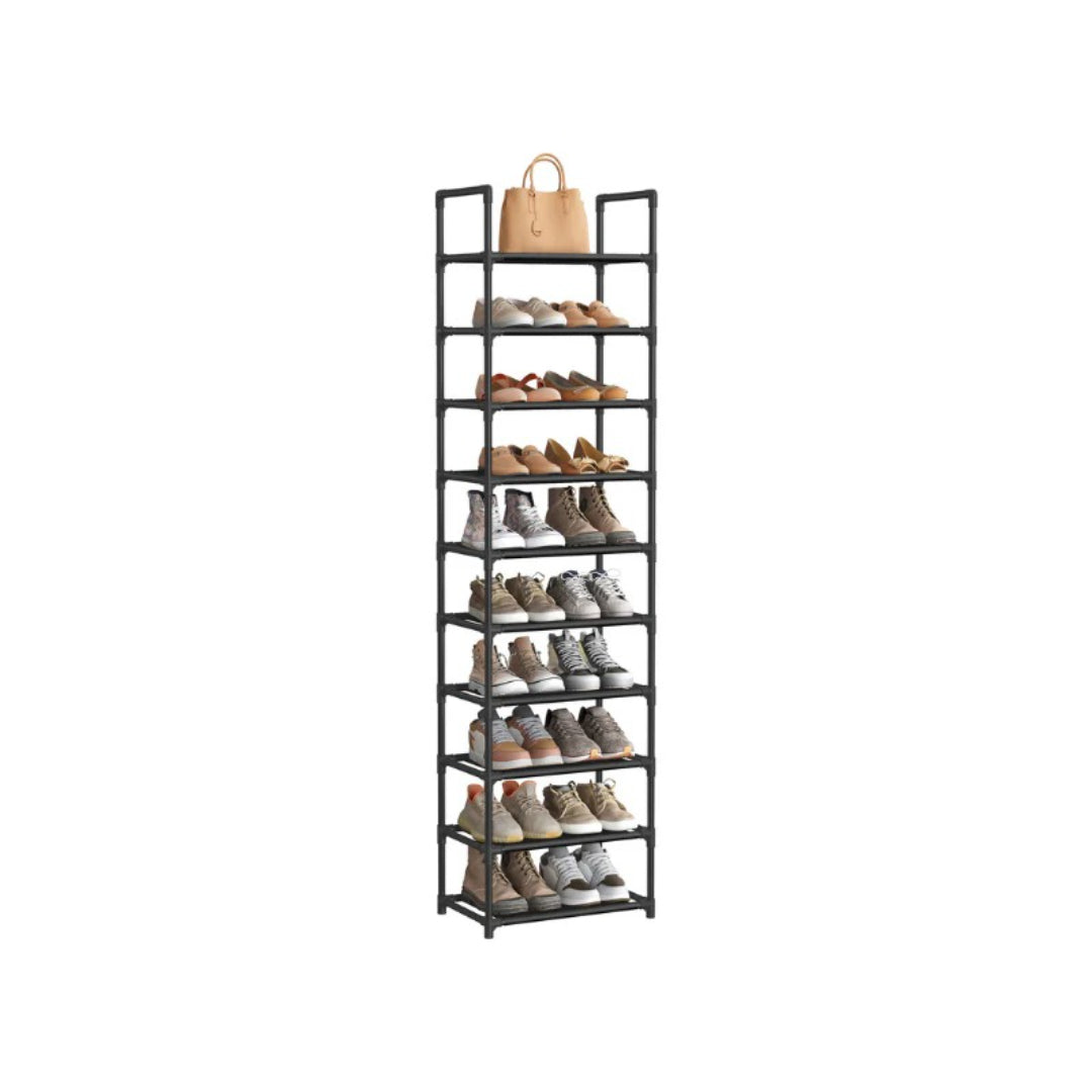 10 Tier Shoe Rack With Metal Frame – product view 1 | Ridgefield Furniture