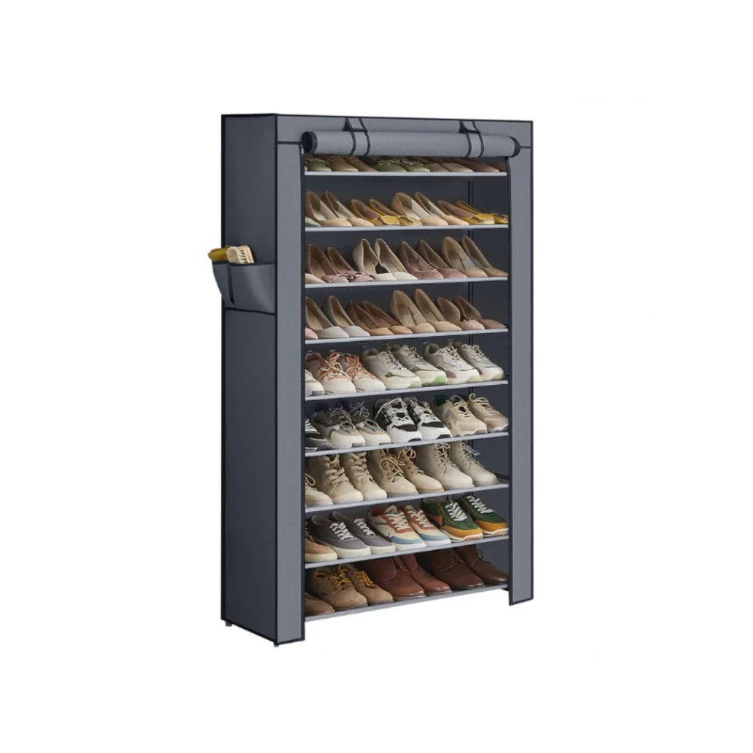 9 Tier Shoe Rack With Cover – product view 3 | Ridgefield Furniture