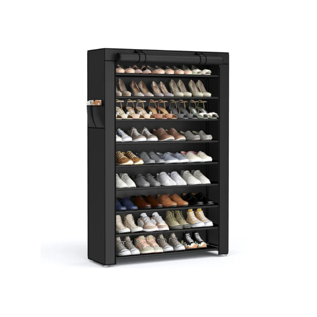 9 Tier Shoe Rack With Cover – product view 4 | Ridgefield Furniture