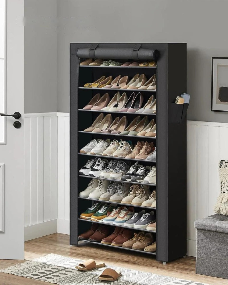9 Tier Shoe Rack With Cover – product view 5 | Ridgefield Furniture
