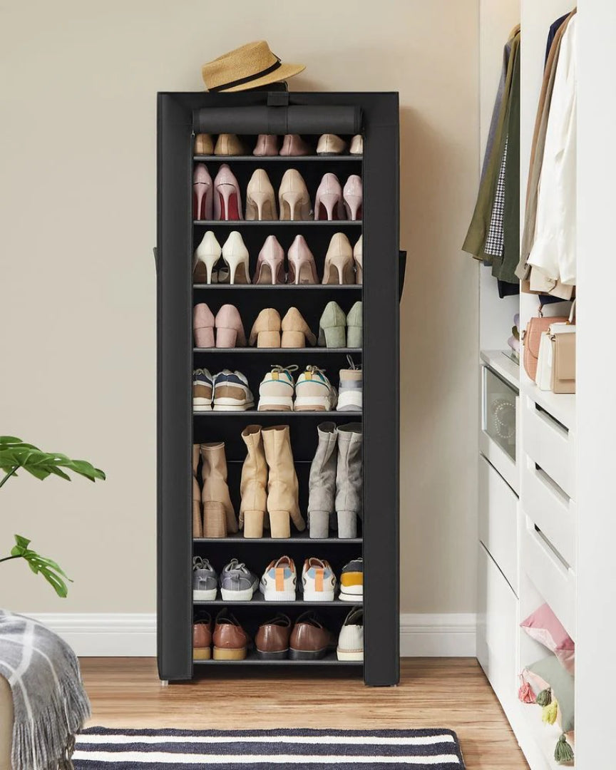 9 Tier Shoe Rack With Cover – product view 13 | Ridgefield Furniture
