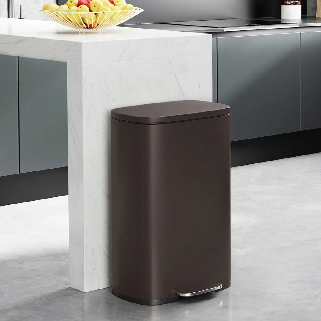 13-Gallon Stainless Steel Step Trash Can with Soft-Close Lid – product view 20 | Ridgefield Furniture