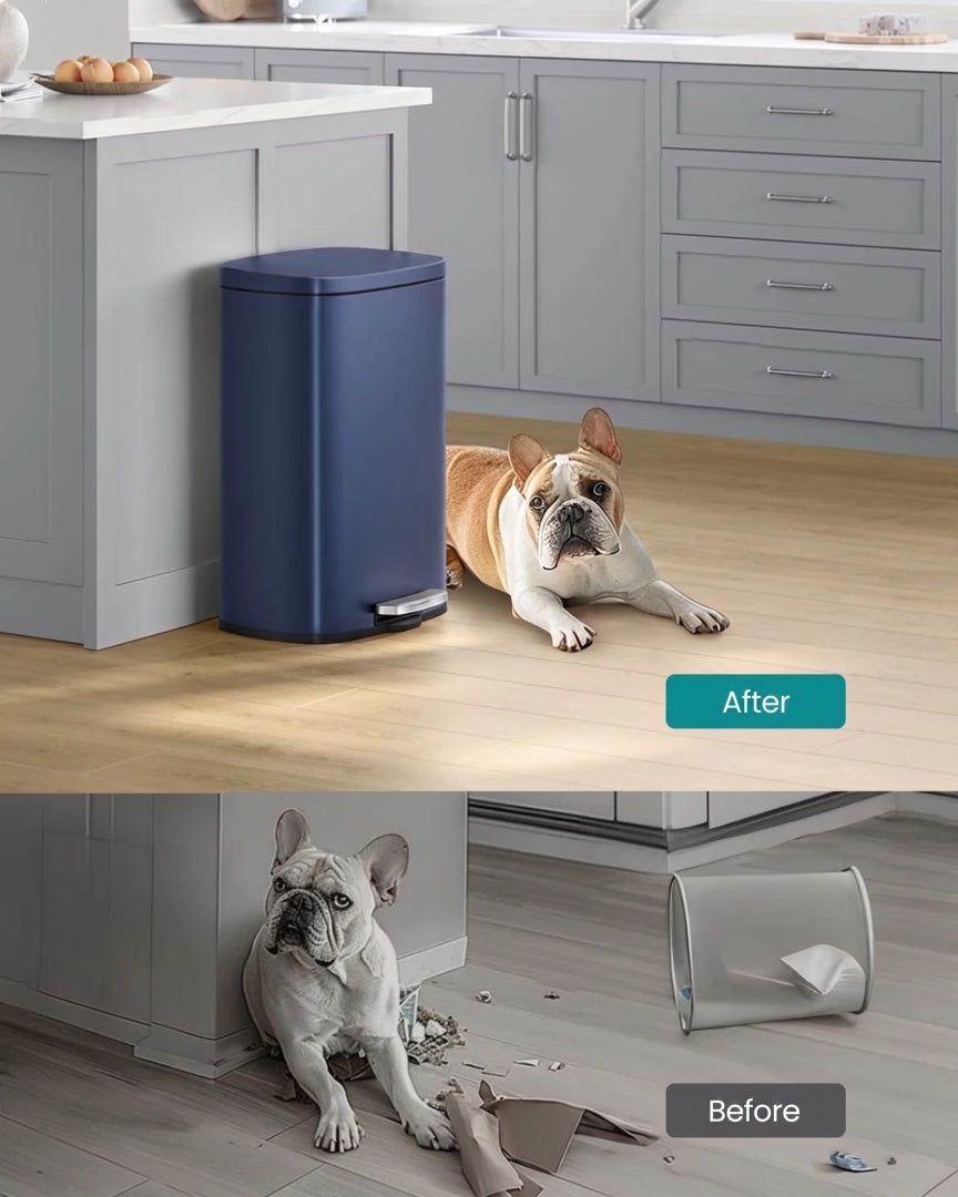 13-Gallon Stainless Steel Step Trash Can with Soft-Close Lid – product view 45 | Ridgefield Furniture