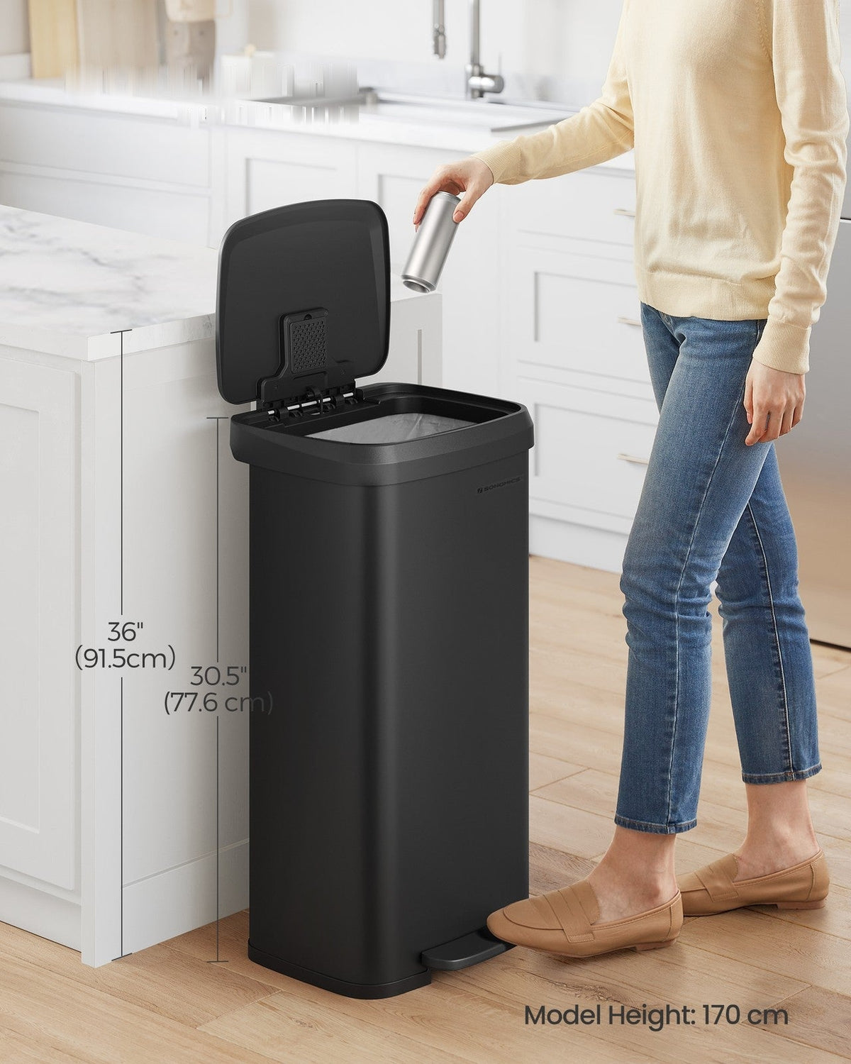 13-Gallon Stainless Steel Trash Can - product photo 38