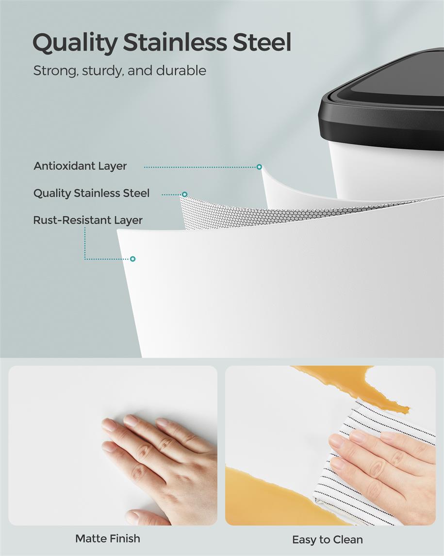 13-Gallon Stainless Steel Trash Can - product photo 52