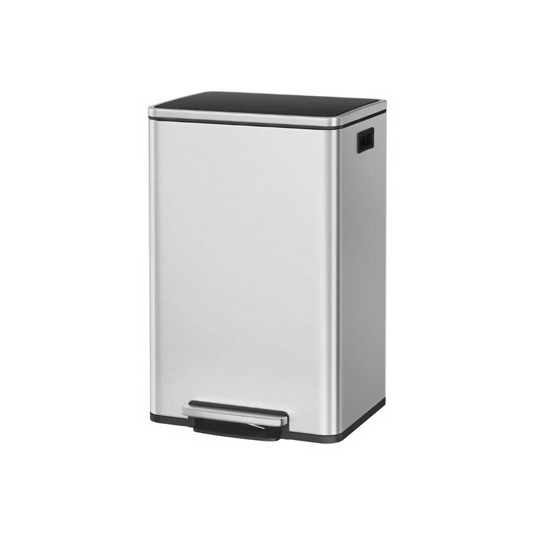 13-Gallon Stainless Steel Trash Can with Soft-Close Lid and Pedal – product view 3 | Ridgefield Furniture