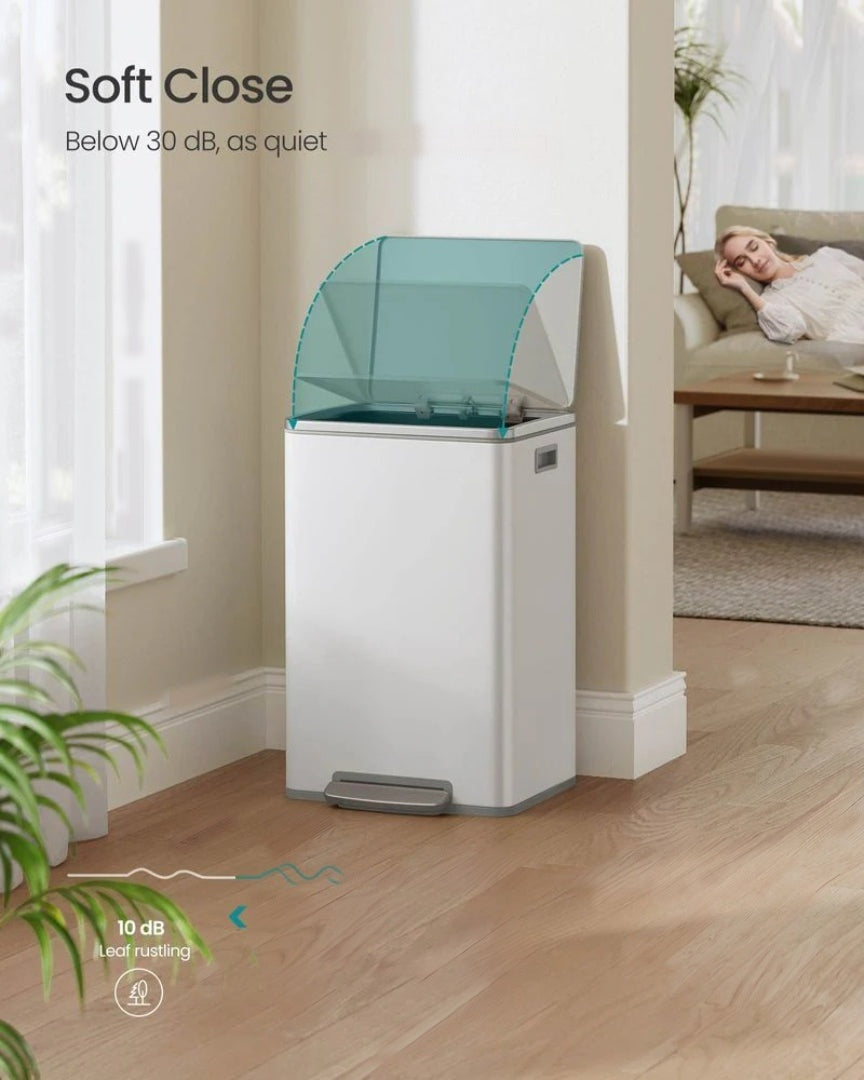 13-Gallon Stainless Steel Trash Can with Soft-Close Lid and Pedal – product view 5 | Ridgefield Furniture