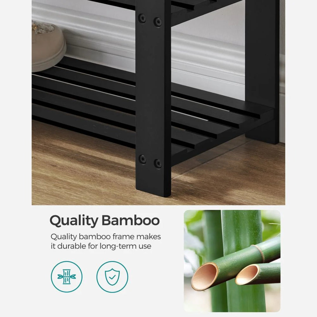 Shoe Organizer Bench With Cushion & 2 Shelves – product view 11 | Ridgefield Furniture
