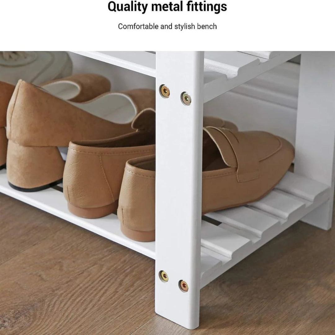 Shoe Organizer Bench With Cushion & 2 Shelves – product view 16 | Ridgefield Furniture