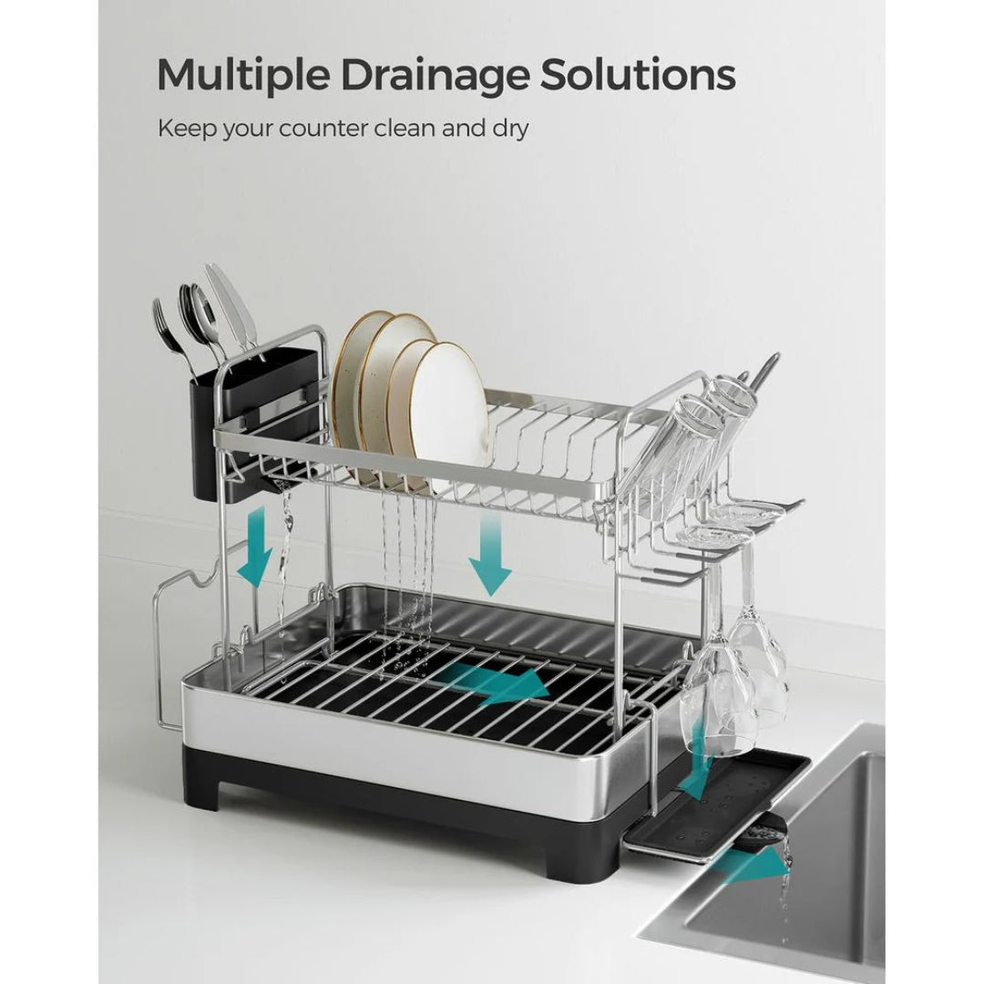 2-Tier Dish Drying Rack with Drainboard – product view 4 | Ridgefield Furniture