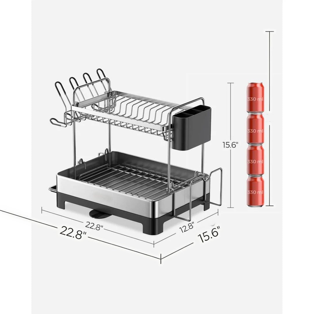 2-Tier Dish Drying Rack with Drainboard – product view 5 | Ridgefield Furniture
