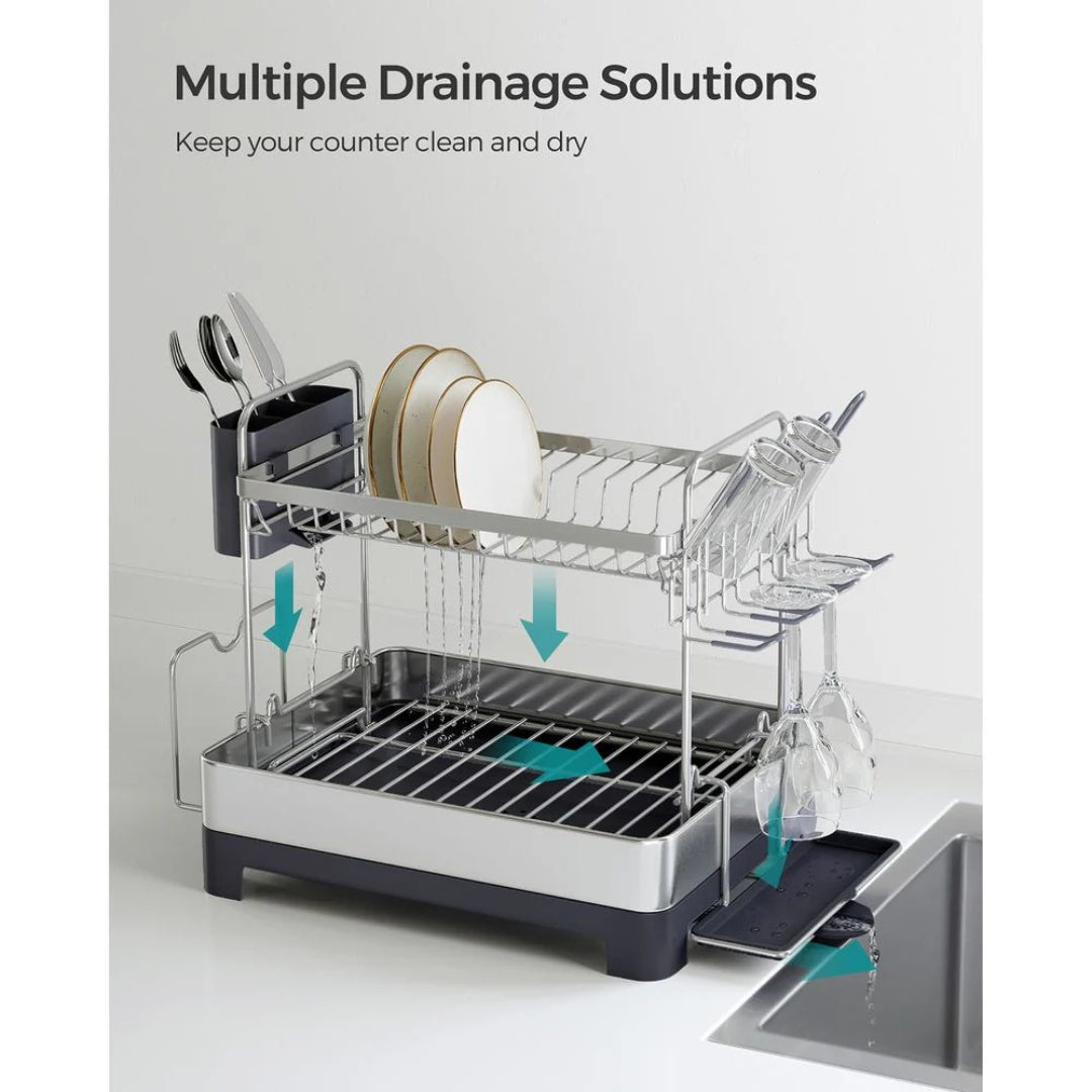 2-Tier Dish Drying Rack with Drainboard – product view 10 | Ridgefield Furniture
