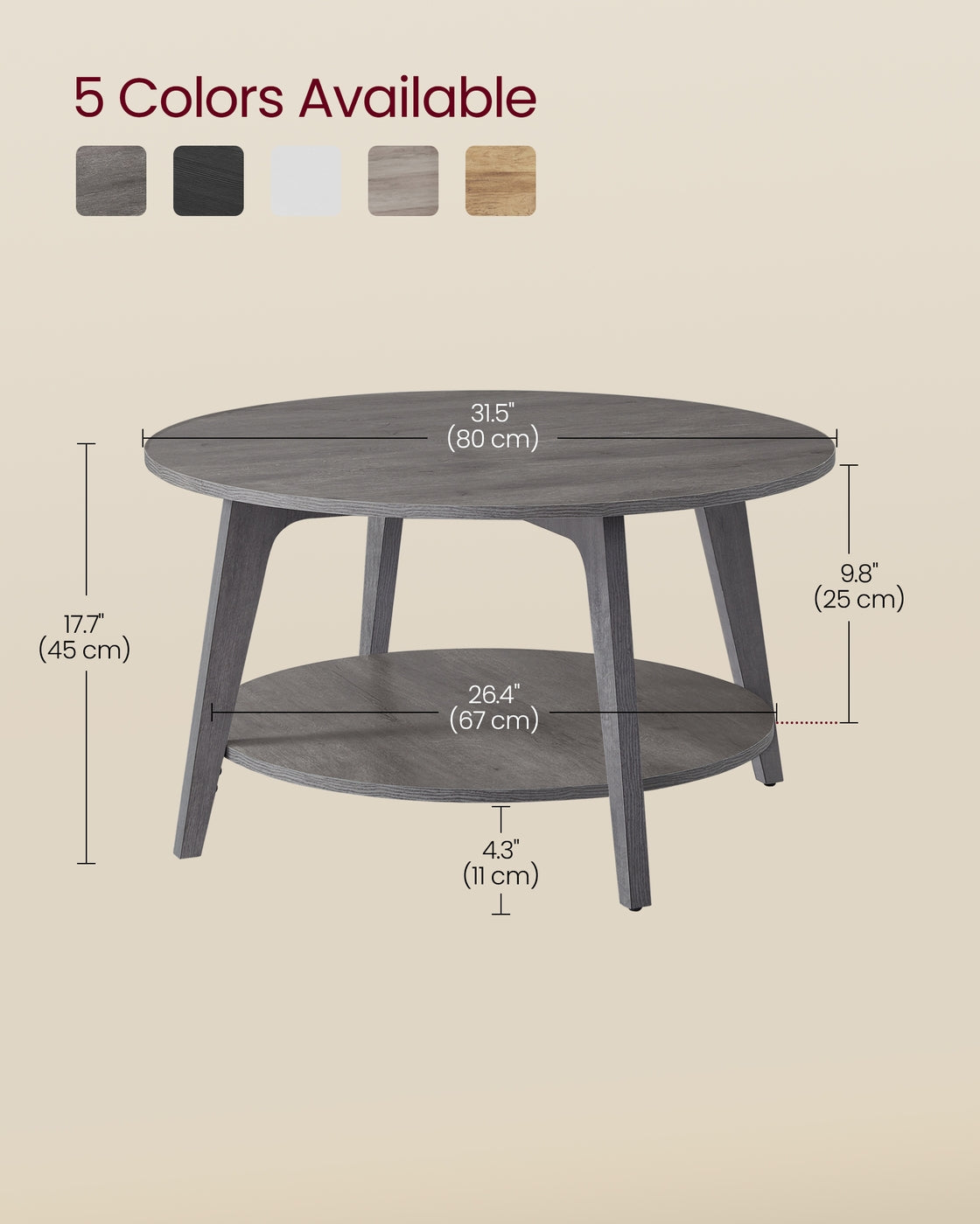 2 Tier Round Coffee Table - product photo 13