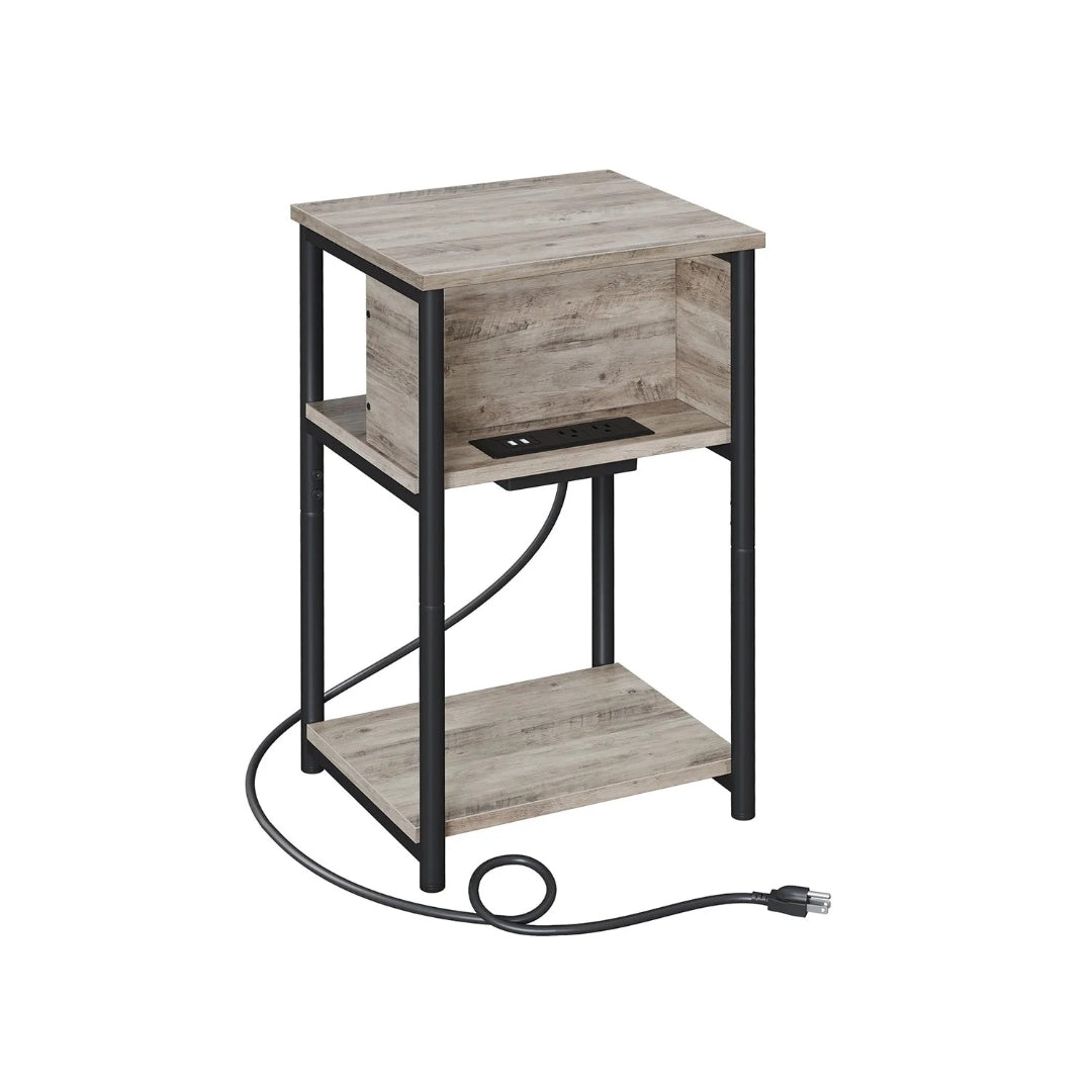 3 Tier End Table With USB Ports And Power Outlets – product view 2 | Ridgefield Furniture