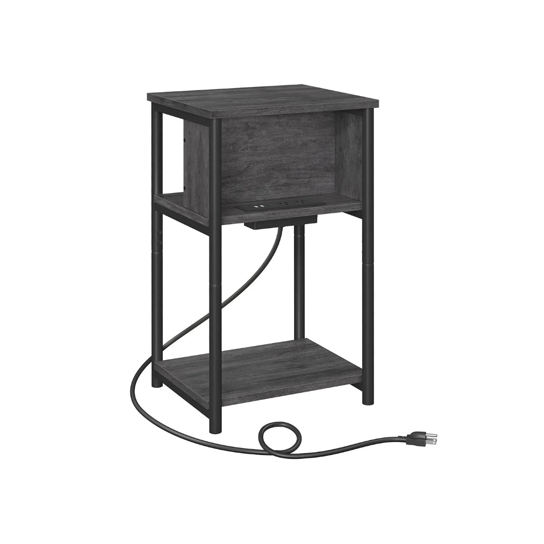 3 Tier End Table With USB Ports And Power Outlets – product view 4 | Ridgefield Furniture