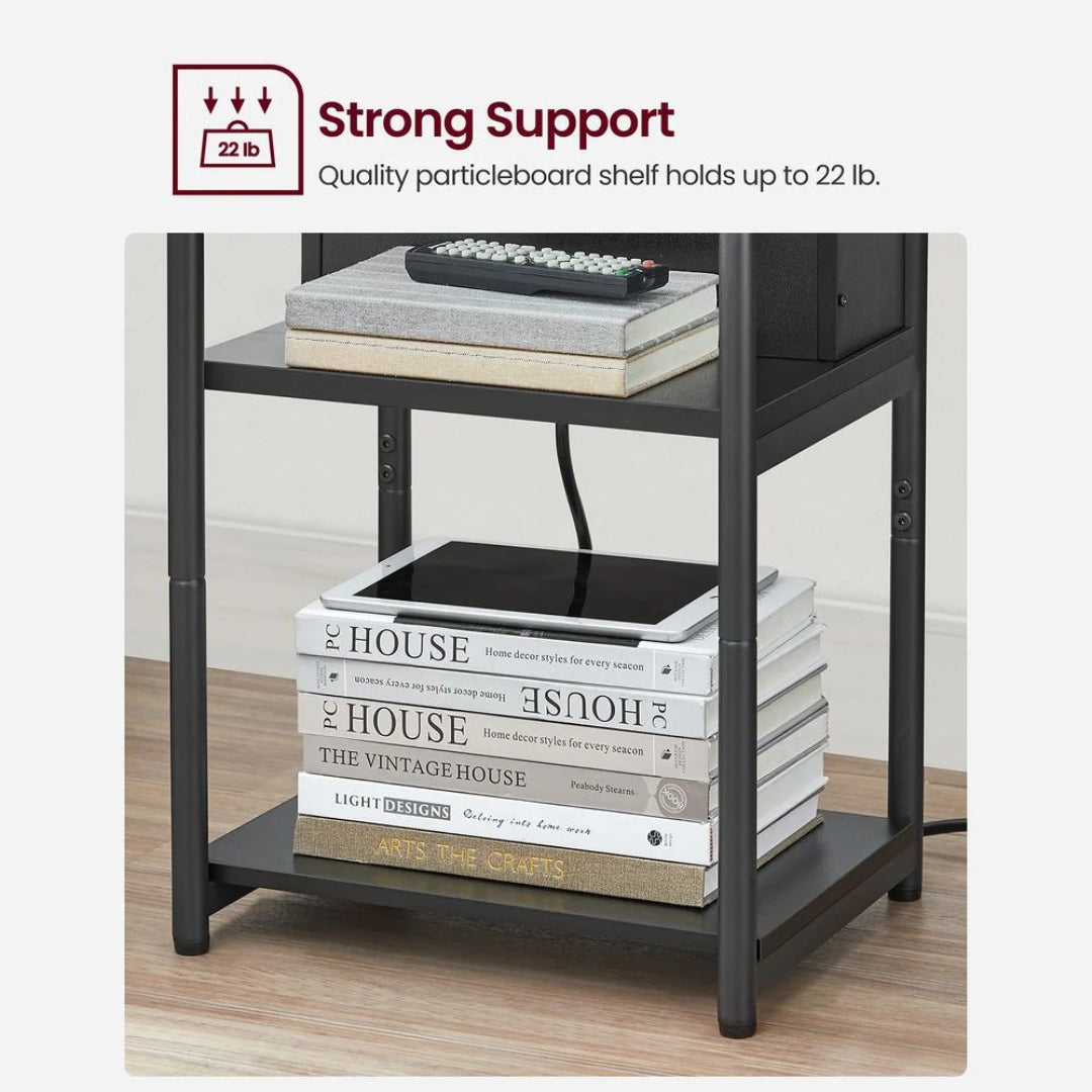 3 Tier End Table With USB Ports And Power Outlets – product view 13 | Ridgefield Furniture