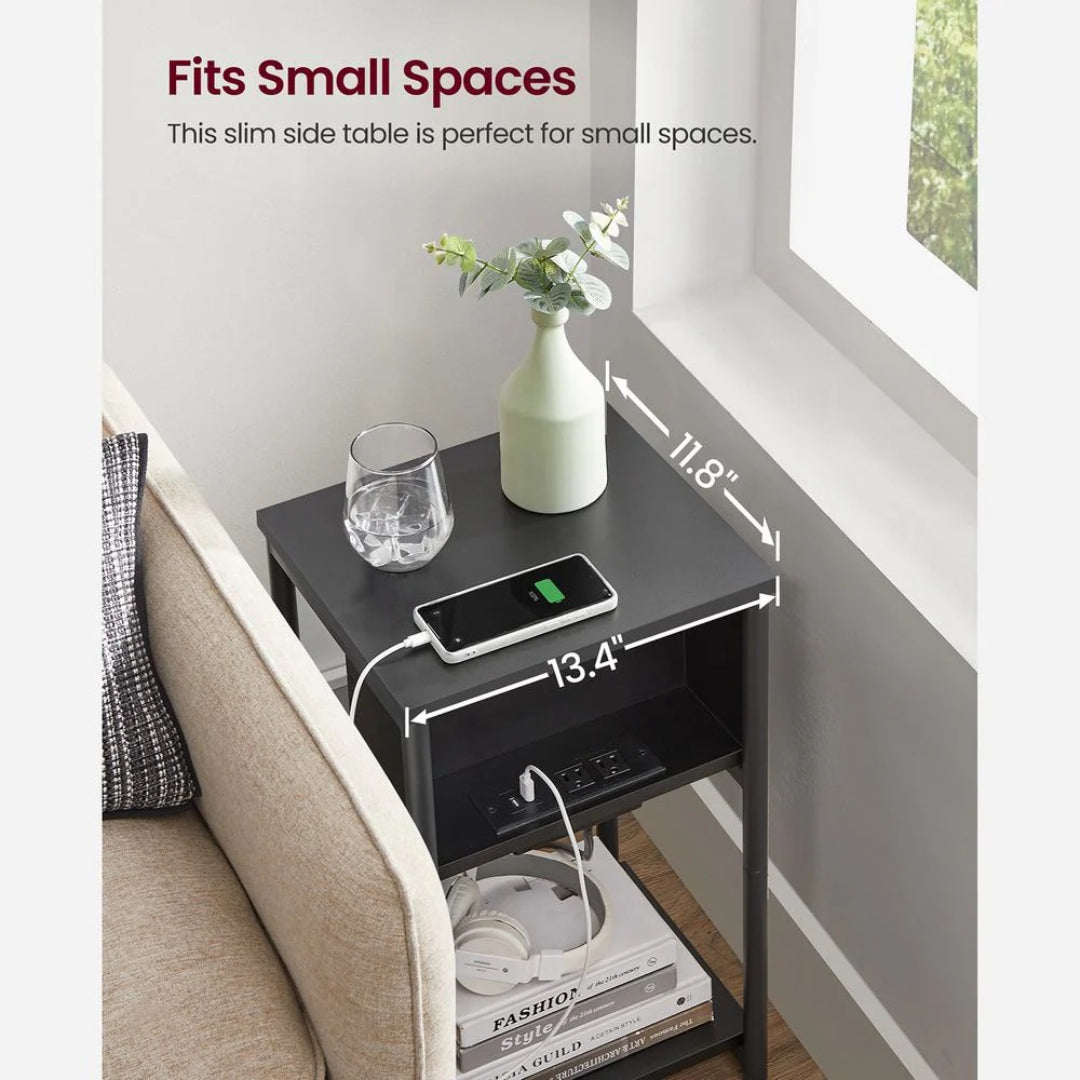 3 Tier End Table With USB Ports And Power Outlets – product view 14 | Ridgefield Furniture
