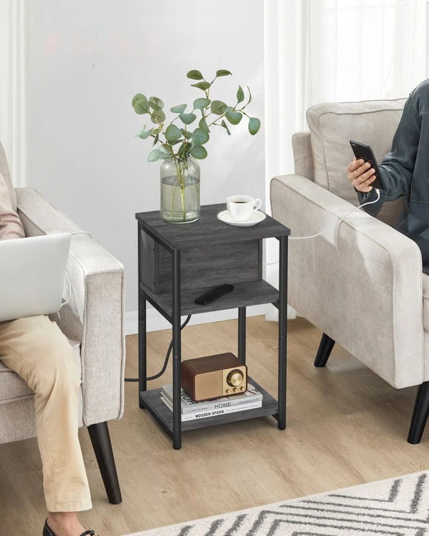 3 Tier End Table With USB Ports And Power Outlets – product view 38 | Ridgefield Furniture