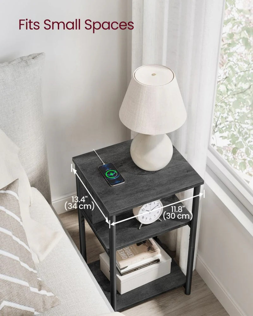 3 Tier End Table With USB Ports And Power Outlets – product view 41 | Ridgefield Furniture