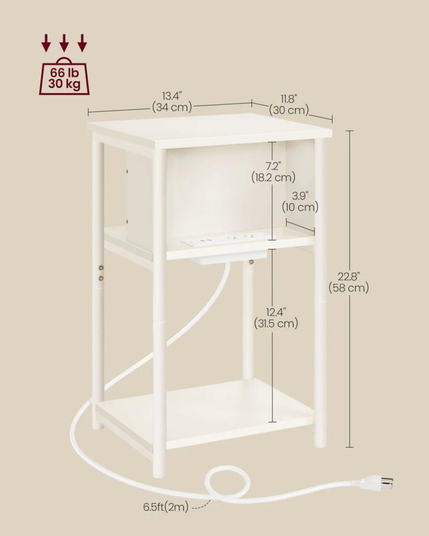 3 Tier End Table With USB Ports And Power Outlets – product view 47 | Ridgefield Furniture