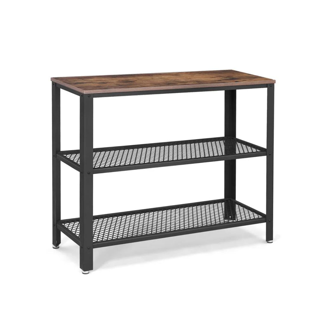 3-Tier Entryway Console Table with Mesh Shelves – product view 2 | Ridgefield Furniture
