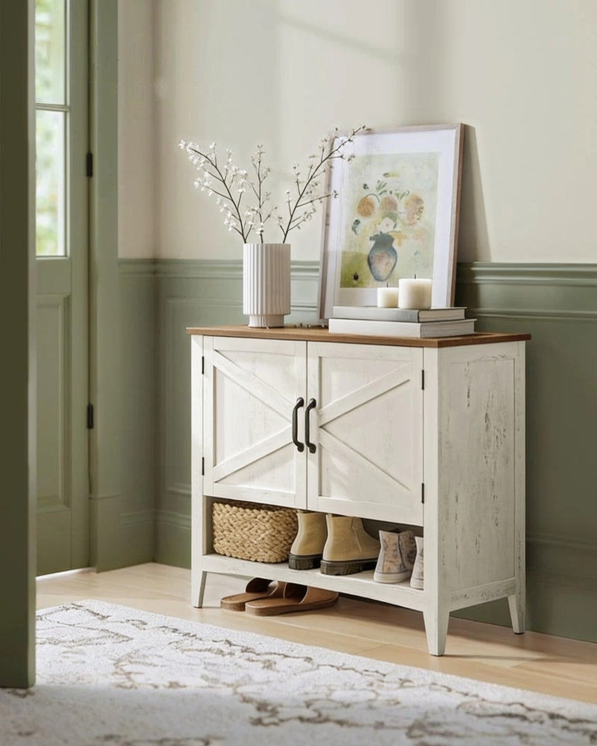 3 Tier Shoe Cabinet With Adjustable Shelf Storage Organizer – product view 3 | Ridgefield Furniture