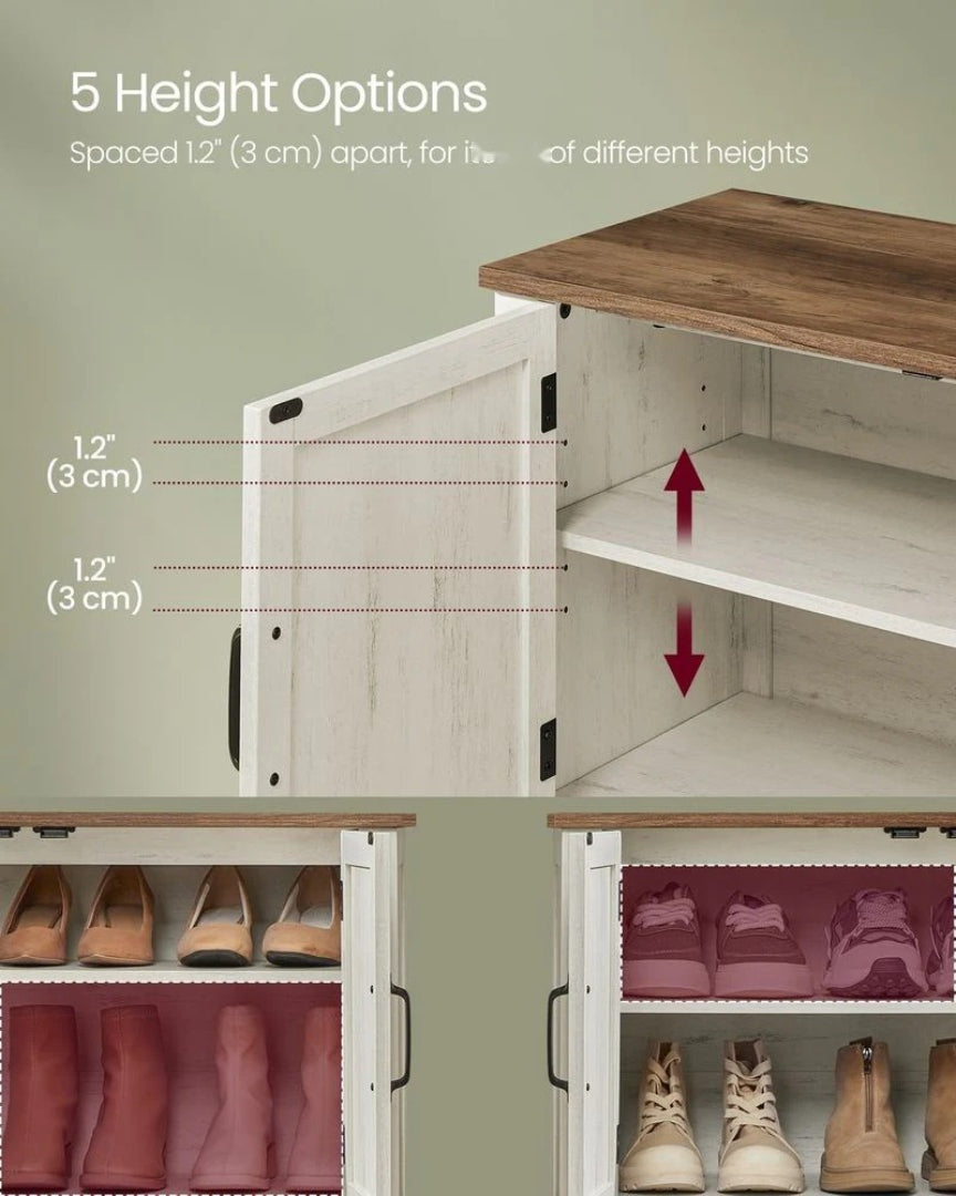 3 Tier Shoe Cabinet With Adjustable Shelf Storage Organizer – product view 5 | Ridgefield Furniture
