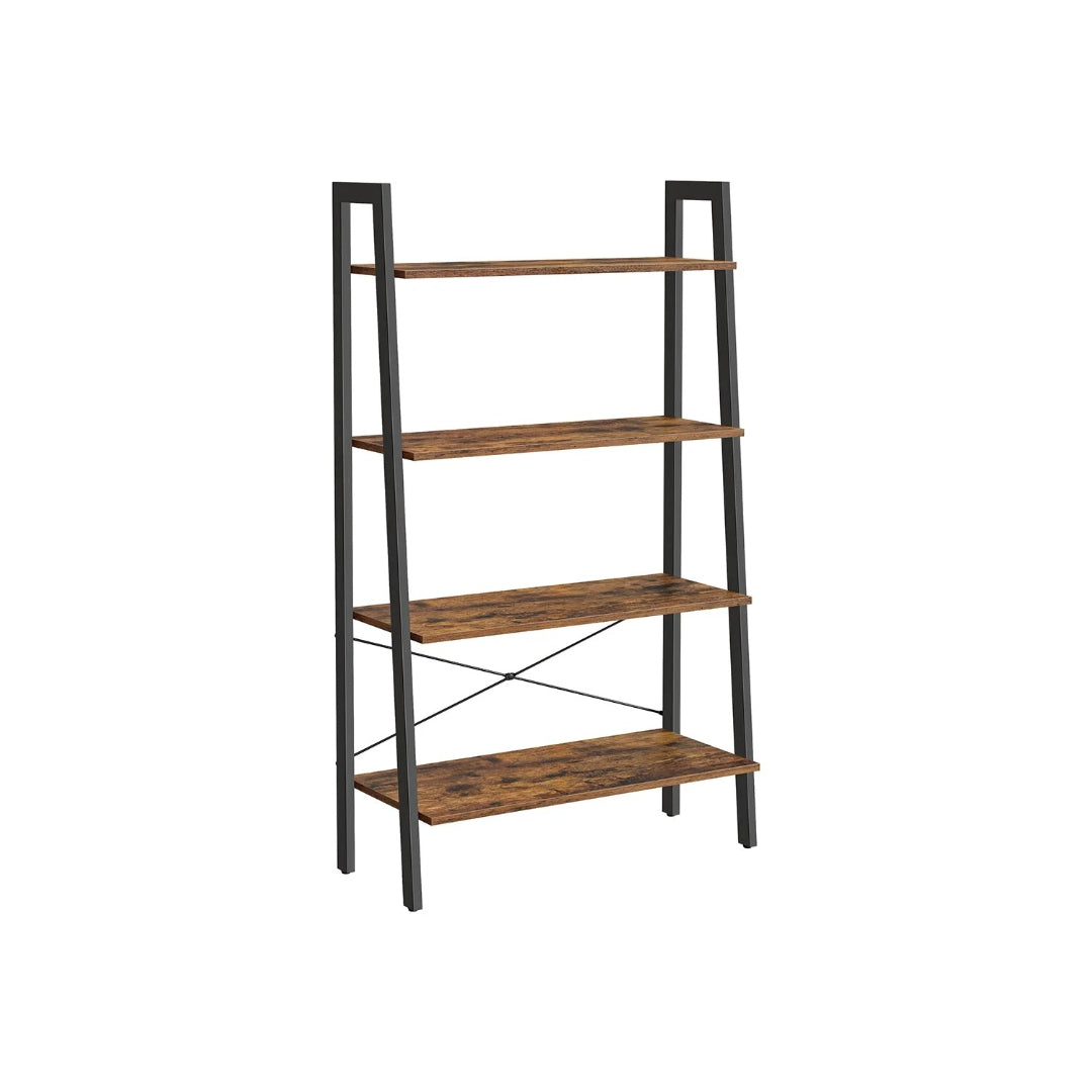 4 Tier Ladder Shelf With Steel Frame – product view 1 | Ridgefield Furniture