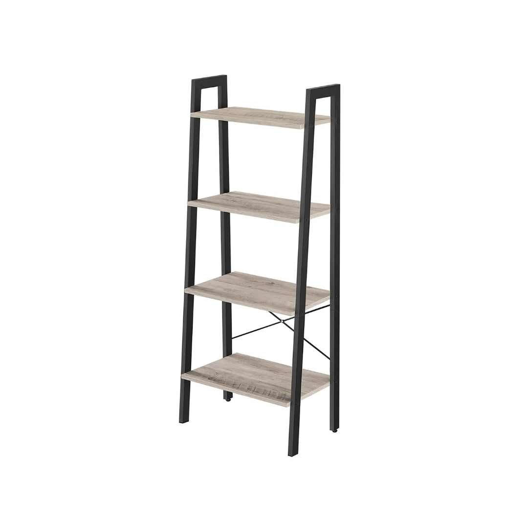 4 Tier Ladder Shelf With Steel Frame – product view 5 | Ridgefield Furniture