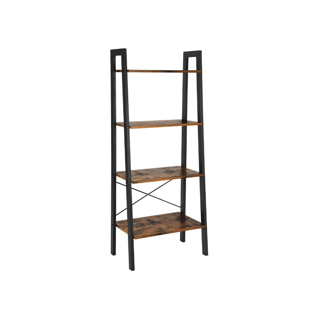 4 Tier Ladder Shelf With Steel Frame – product view 6 | Ridgefield Furniture