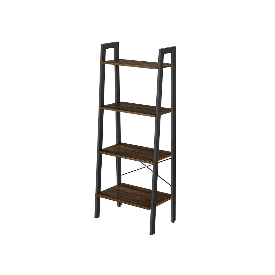 4 Tier Ladder Shelf With Steel Frame – product view 7 | Ridgefield Furniture