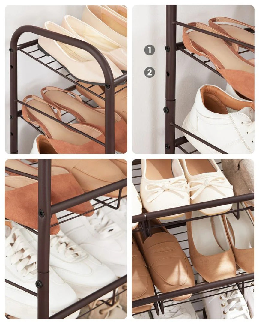 4 Tier Shoe Rack With Metal Shelves – product view 9 | Ridgefield Furniture