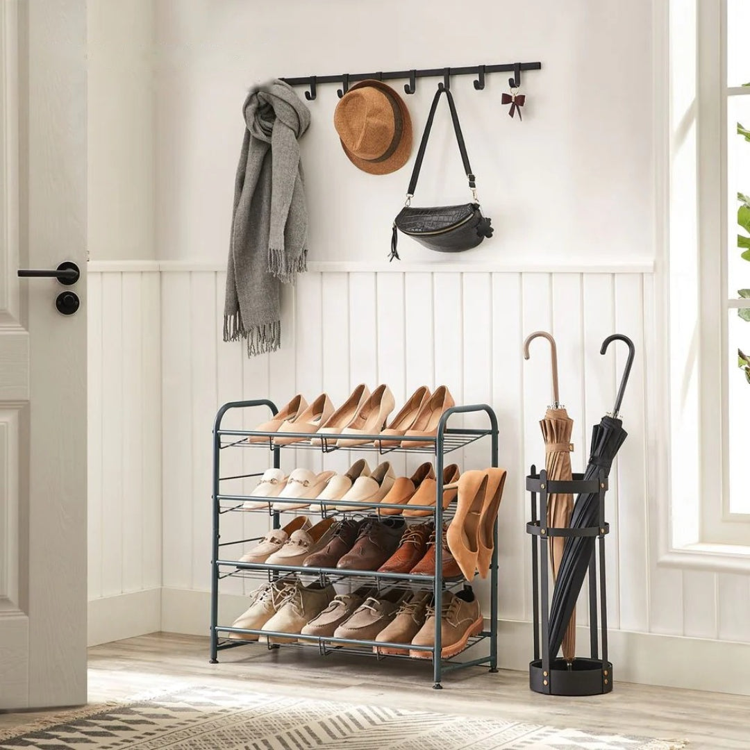4 Tier Shoe Rack With Metal Shelves – product view 11 | Ridgefield Furniture