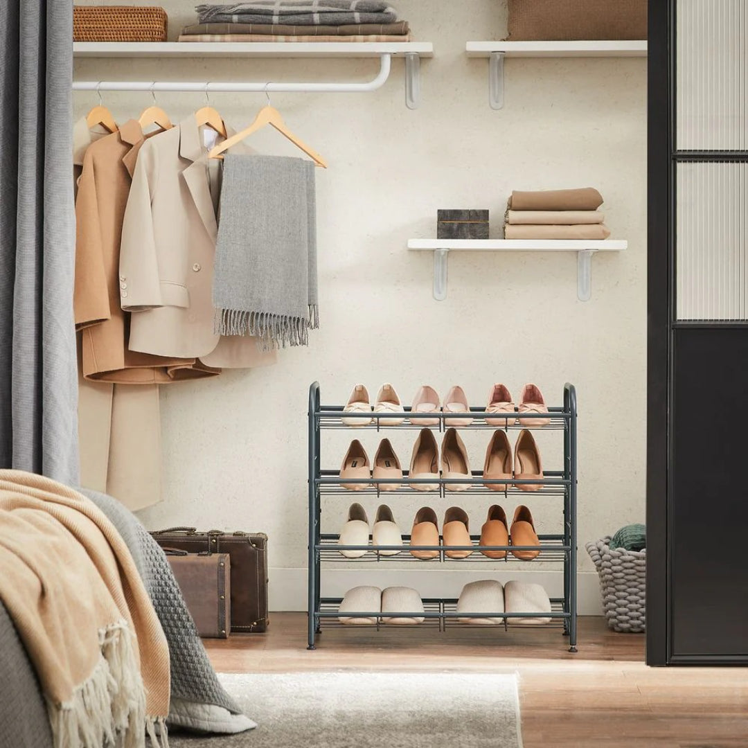 4 Tier Shoe Rack With Metal Shelves – product view 13 | Ridgefield Furniture