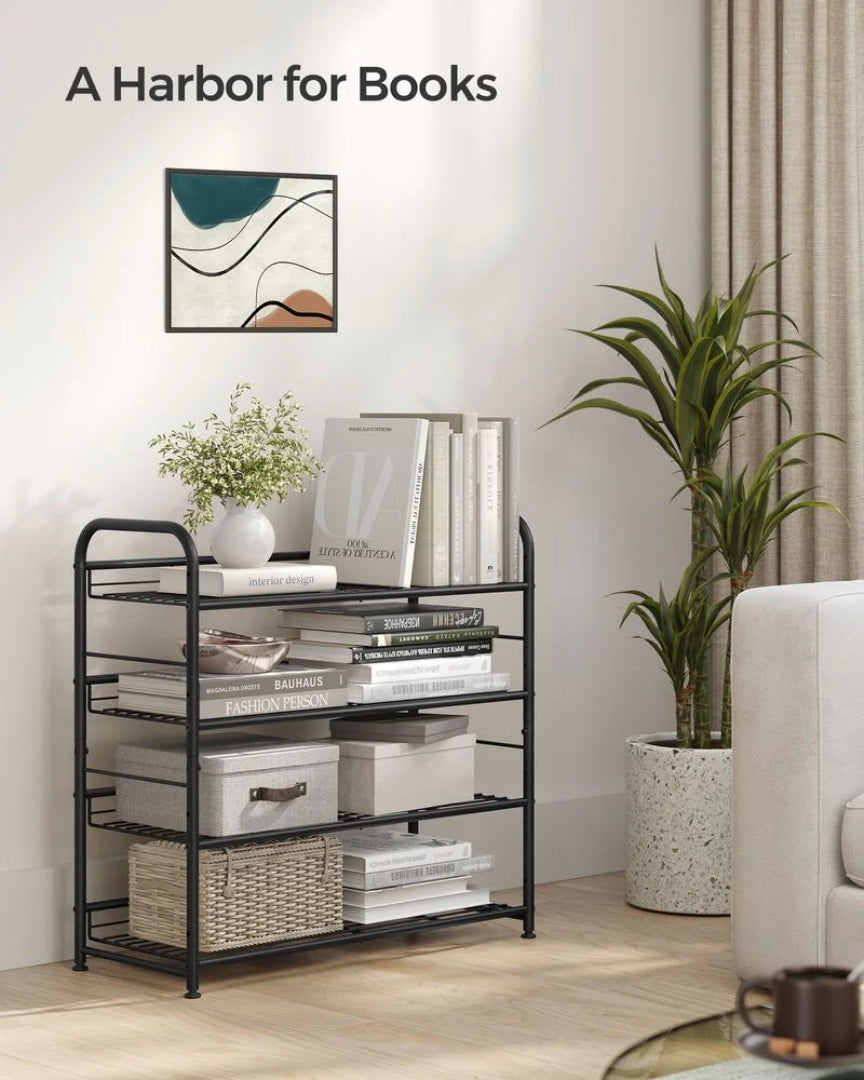 4 Tier Shoe Rack With Metal Shelves – product view 19 | Ridgefield Furniture
