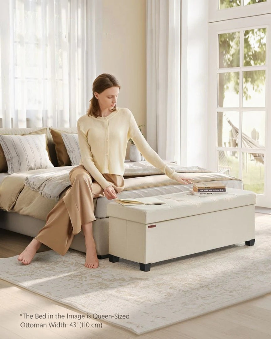 43.3 Inch Storage Ottoman Bench With Lid – product view 19 | Ridgefield Furniture