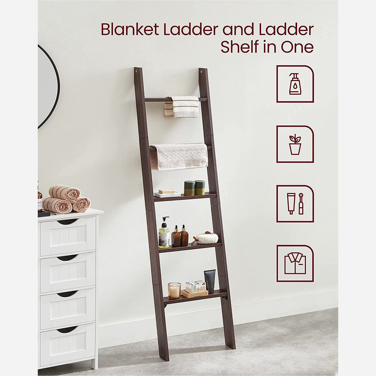 5-Tier Blanket Ladder Shelf - product photo 04