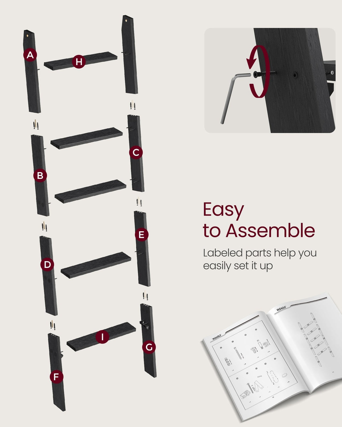 5-Tier Blanket Ladder Shelf - product photo 24