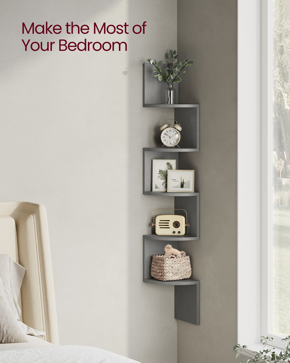 5-Tier Floating Wall Shelf - product photo 03