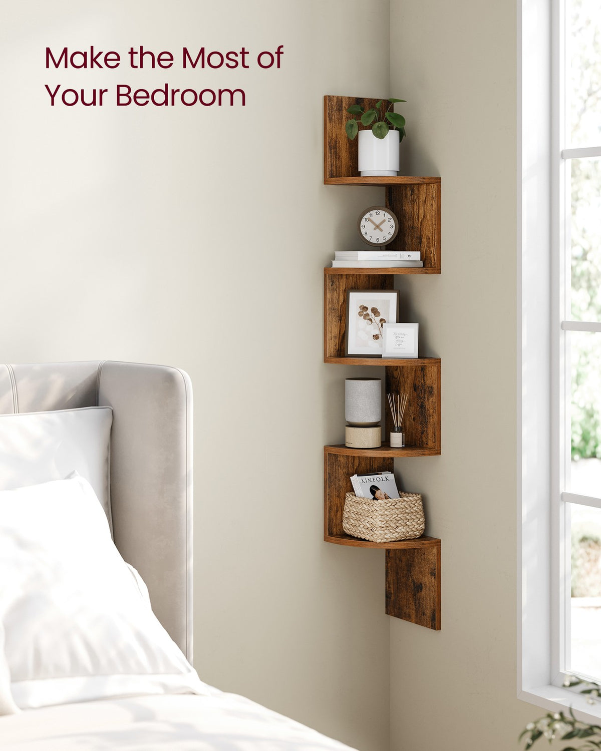 5-Tier Floating Wall Shelf - product photo 09