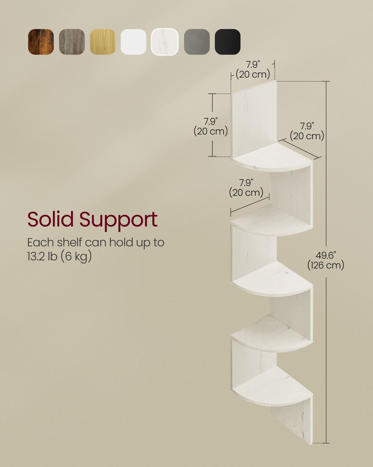 5-Tier Floating Wall Shelf - product photo 35