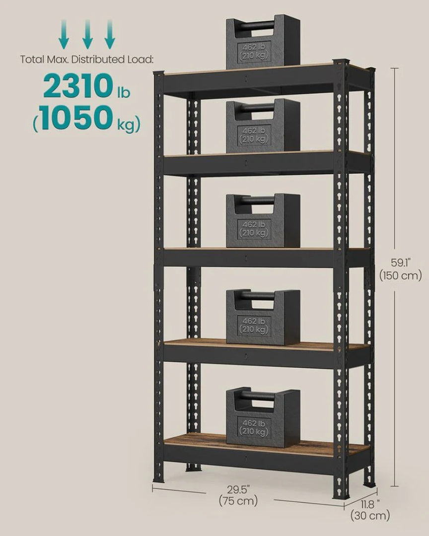 5 Tier Storage Shelving Unit – product view 8 | Ridgefield Furniture