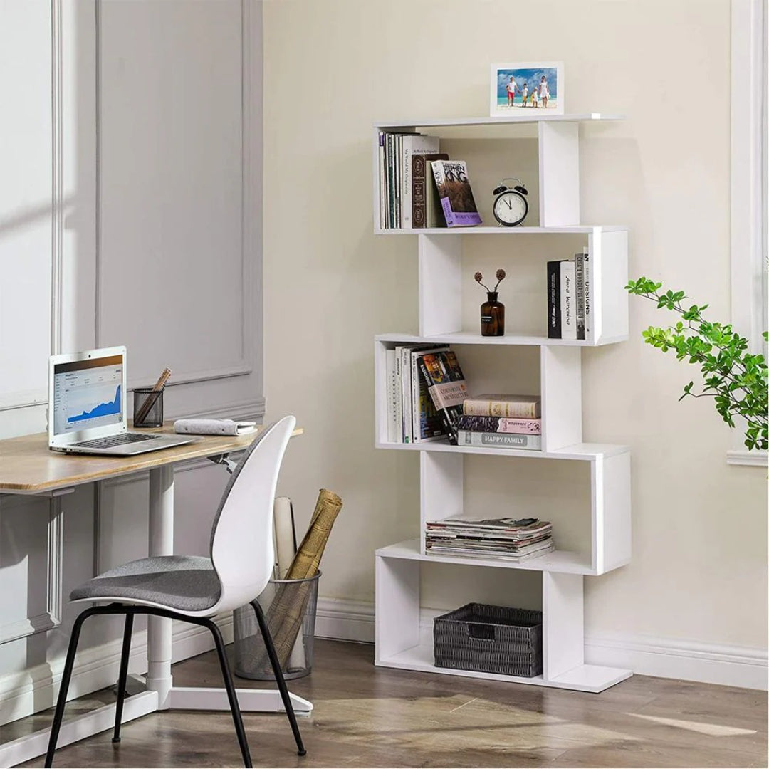 5 Tier Wooden Bookcase Storage Shelf Freestanding – product view 4 | Ridgefield Furniture