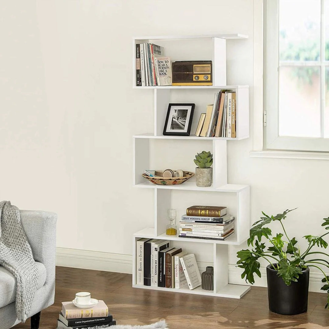 5 Tier Wooden Bookcase Storage Shelf Freestanding – product view 5 | Ridgefield Furniture