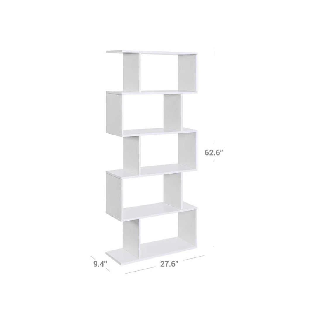 5 Tier Wooden Bookcase Storage Shelf Freestanding – product view 8 | Ridgefield Furniture