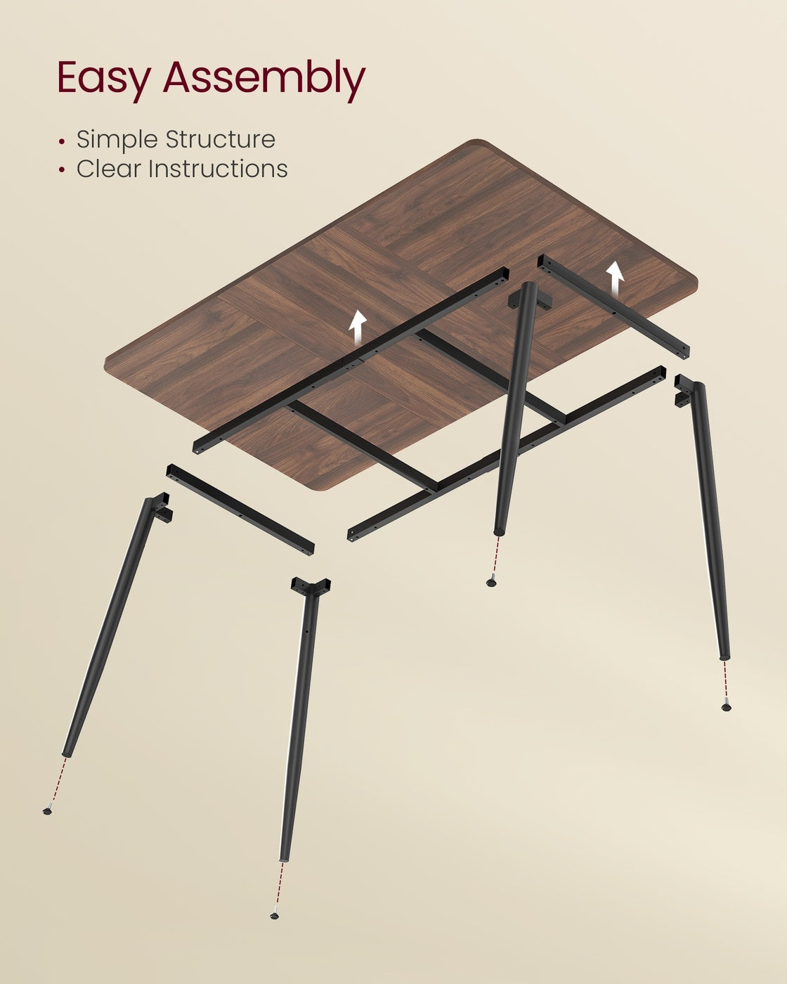 55.1 Inch Dining Table For 4 To 6 People, Modern Kitchen Table - product photo 12