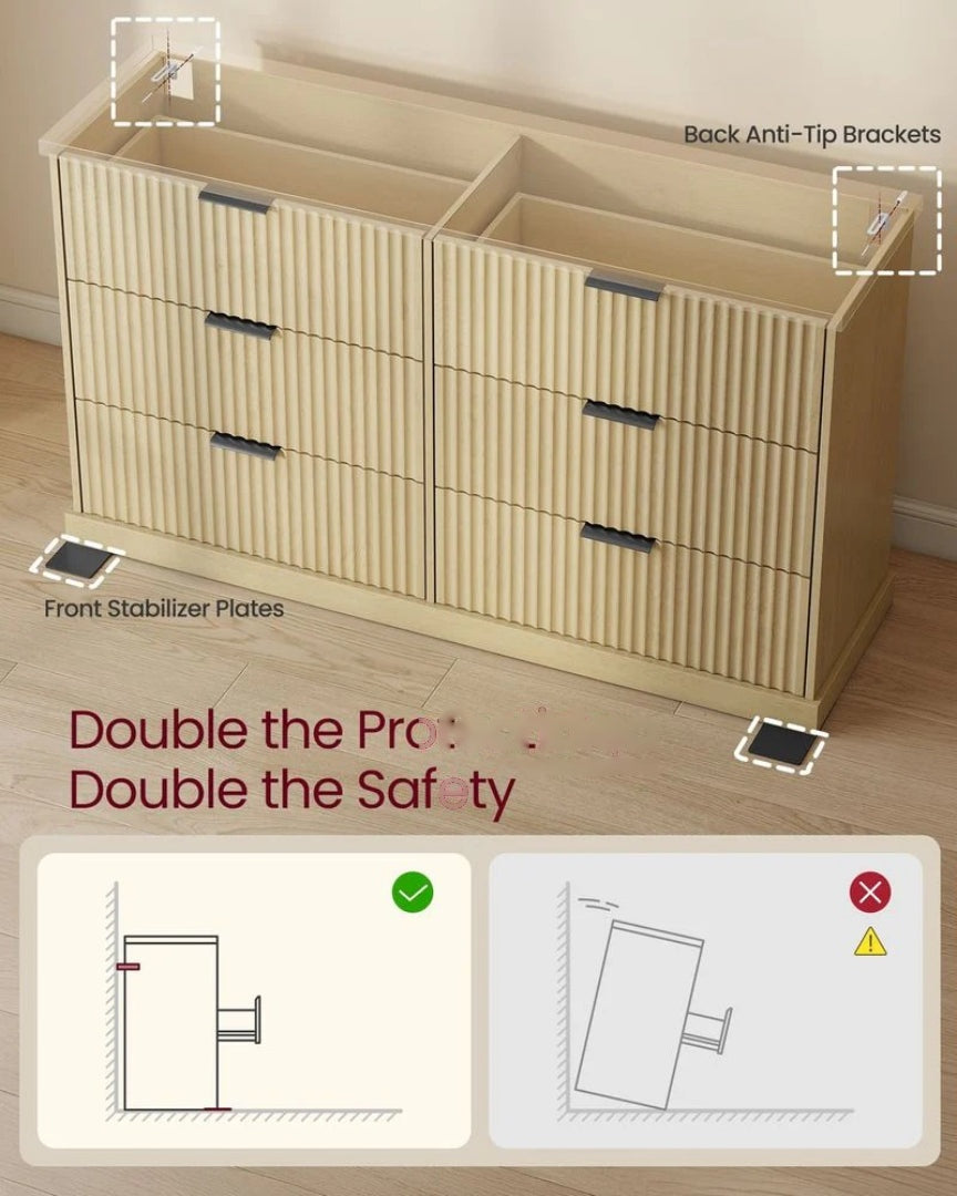6-Drawer Double Dresser for Bedroom – product view 8 | Ridgefield Furniture
