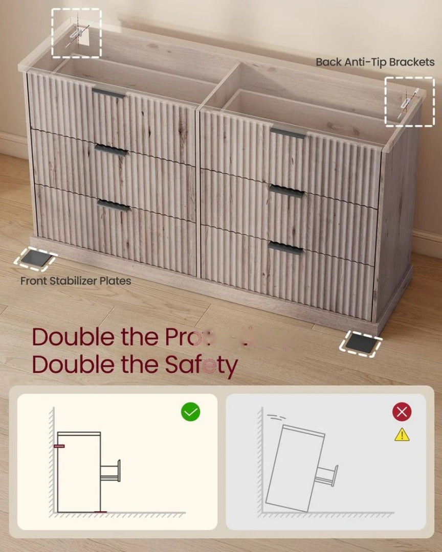 6-Drawer Double Dresser for Bedroom – product view 15 | Ridgefield Furniture